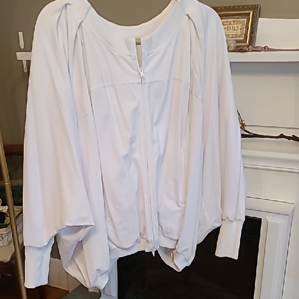 Y-3 White Women's Blouse with Zipper